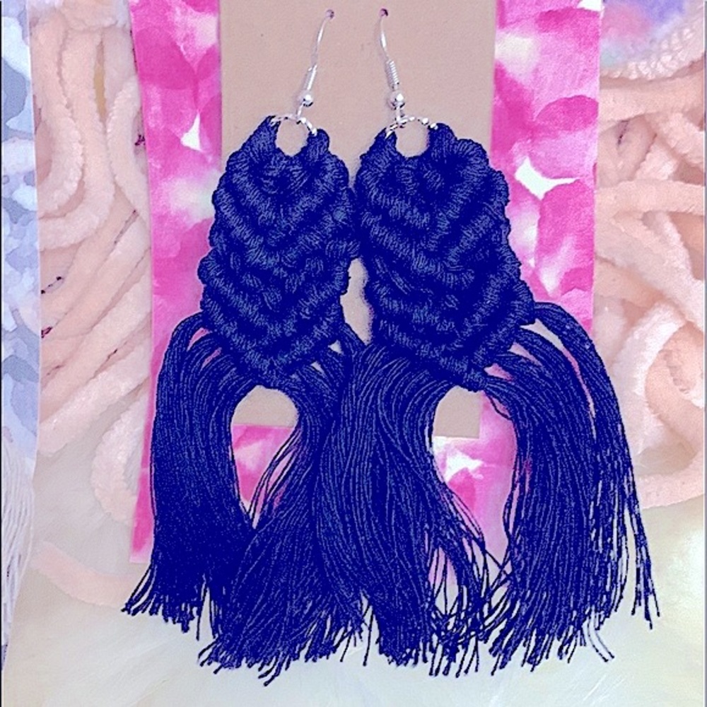 🆕»-»FaNcY MoDeRn MaCrAmE EaRrInGS«-«HaNdCrAfTeD »ClAsSiC bOhO sTyLe«
